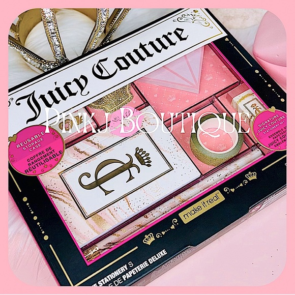 💗💌{Juicy Couture} Deluxe Signature Reusable Storage Case | Stationery Set! - Picture 2 of 6